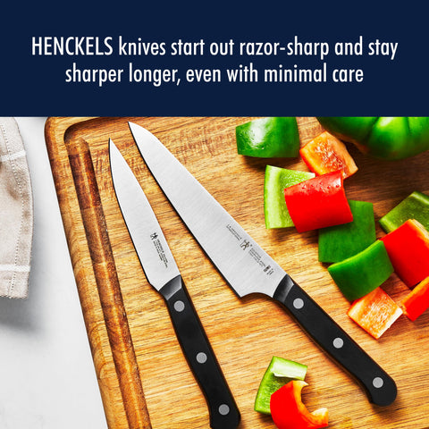 Cuchillo utilidad serrado HENCKELS Solución de 5 pulgadas para verduras duras.