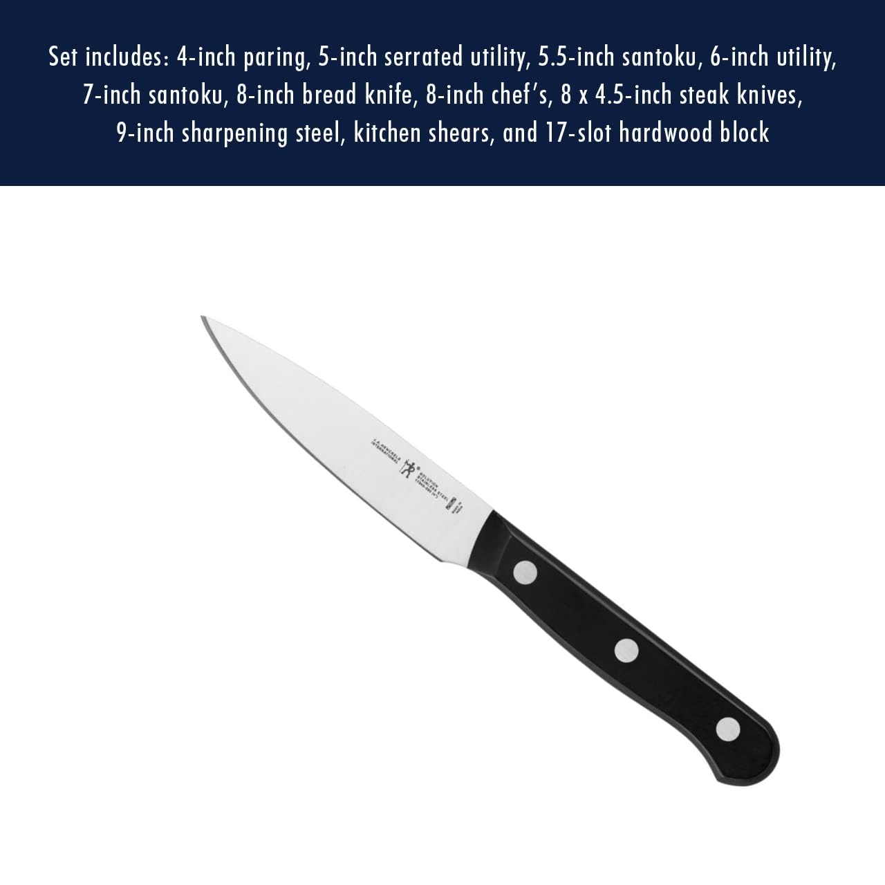 Cuchillo jamón 8 pulgadas Henckels Solution, precisión para fiambres delgados.