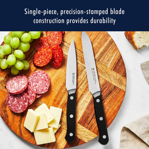 Cuchillo serrado utilitario 5 pulgadas Henckels Solution, perfecto para pan y fruta.