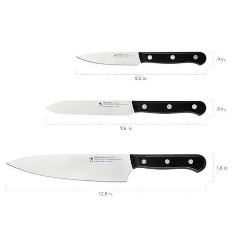 Cuchillo utilitario dentado HENCKELS Solution, 5 pulgadas para cortar pan con control.
