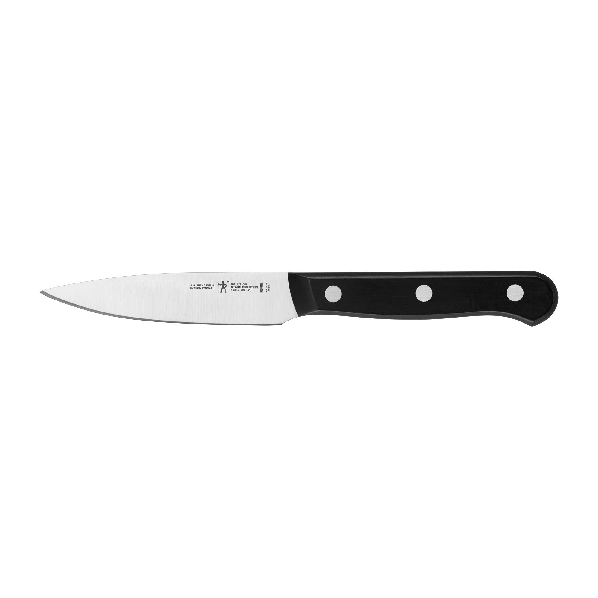Navaja Henckels Solution, cuchillo compacto de 4 pulgadas, afilado para cortes precisos.