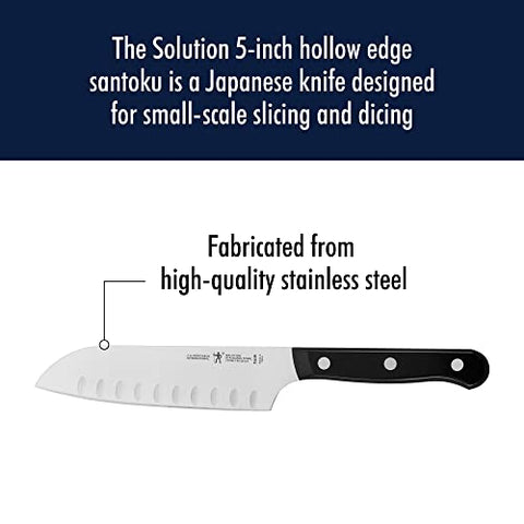 Mango ergonómico de tres remaches en HENCKELS Solution para un agarre estable.