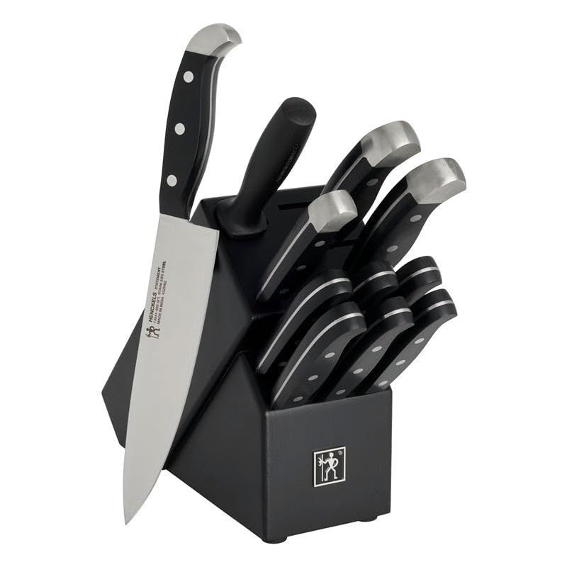 HENCKELS Statement, bloque de cuchillos, afilado duradero para cortes precisos en la cocina diaria.