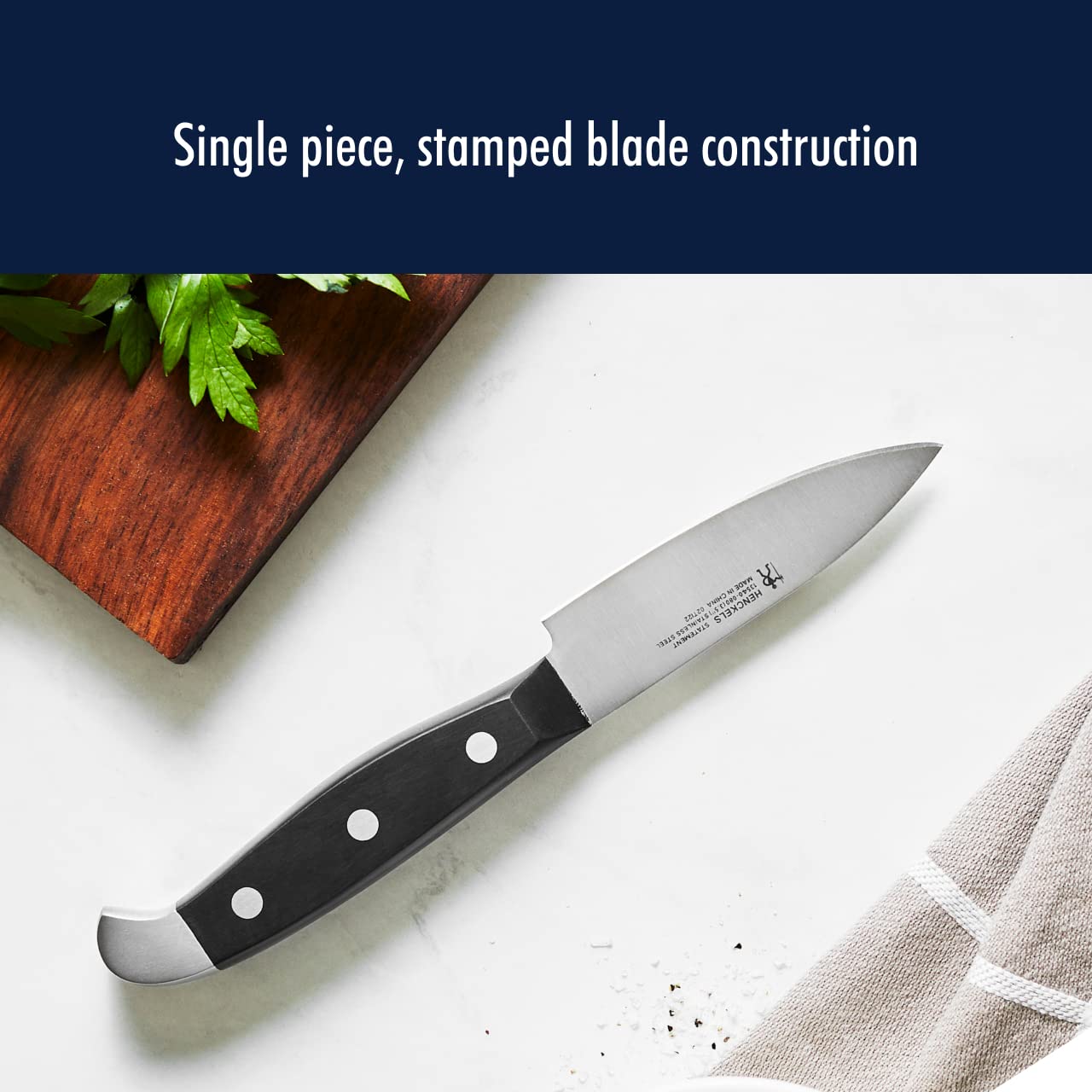 Cuchillo santoku de 7 pulgadas HENCKELS Statement con grabados que evitan que se pegue la comida
