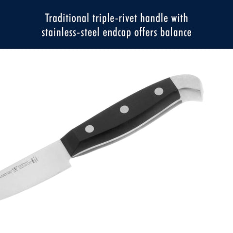 Cuchillo santoku borde hueco Henckels Statement 5 pulgadas evita que los alimentos se peguen