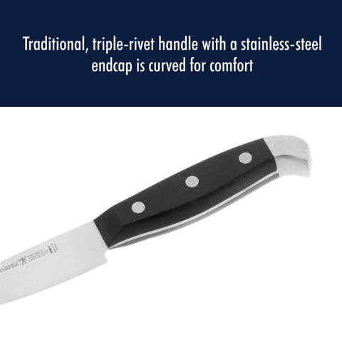 Diseño ergonómico del mango Henckels Statement para mayor control