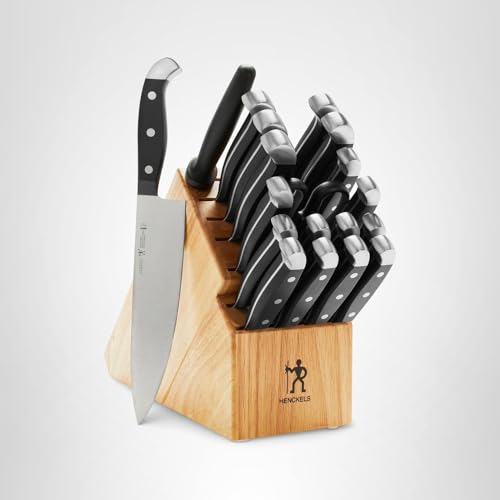 Tijeras de cocina HENCKELS Statement y bloc de cuchillos para almacenamiento cómodo.