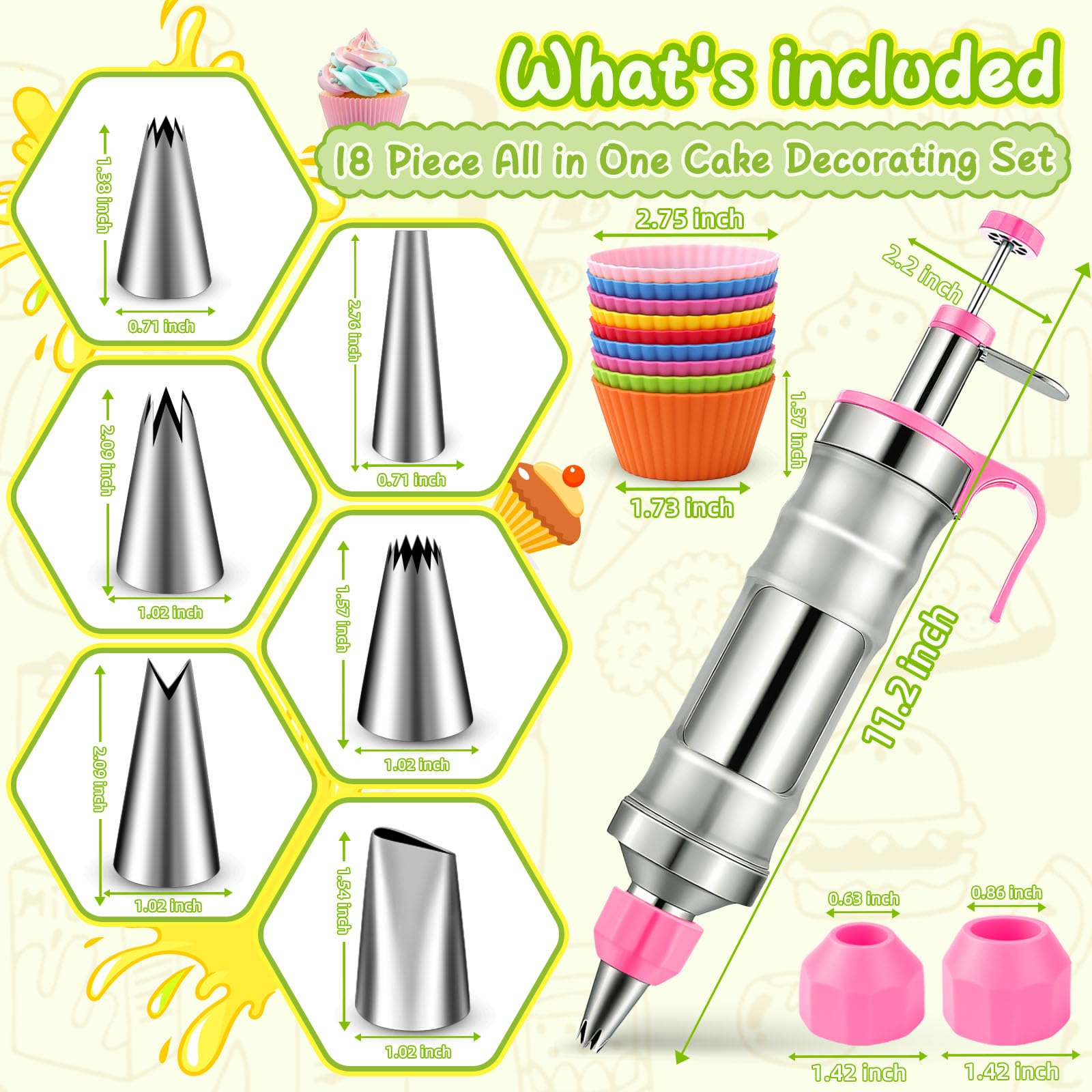 Acero inoxidable 304 Hendiy, material seguro para alimentos.