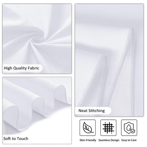 Mantel Heneger blanco de 90 pulgadas, tacto suave y color vivo