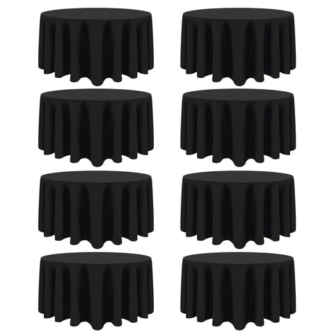 Mantel Heneger negro 120 pulgadas para banquetes elegantes y fáciles de limpiar