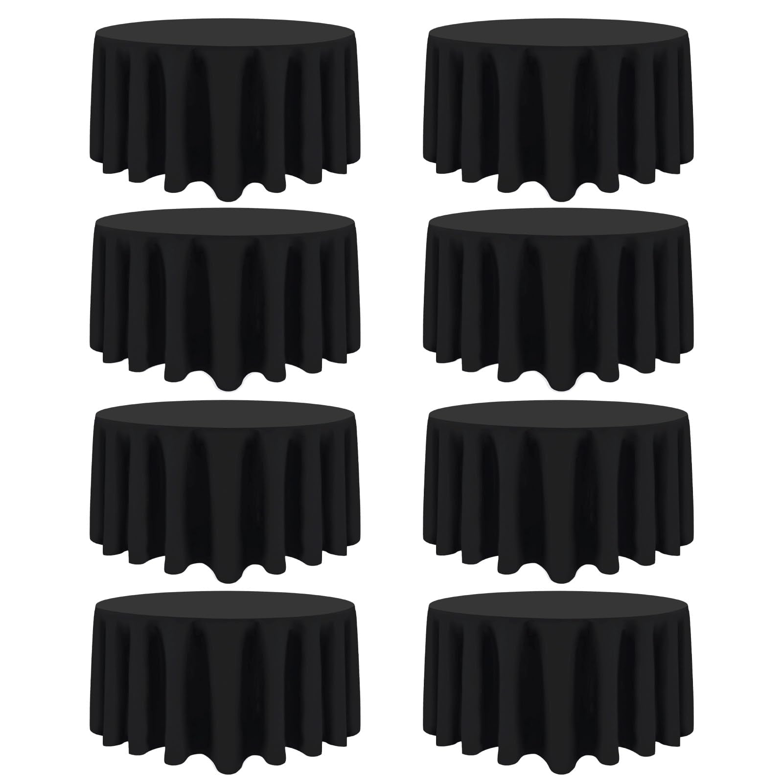 Heneger mantel redondo negro de 90 pulgadas para cenas elegantes