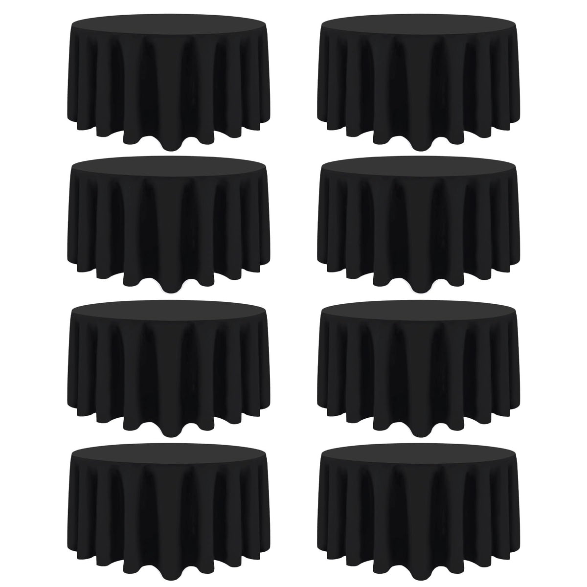 Heneger mantel redondo negro de 90 pulgadas para cenas elegantes