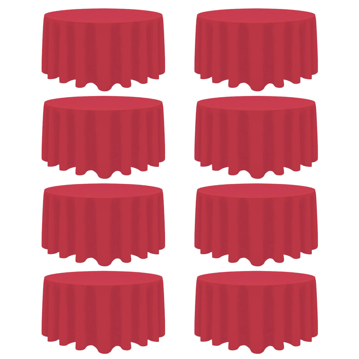 Mantel Heneger rojo redondo de 90 pulgadas, elegante para eventos.