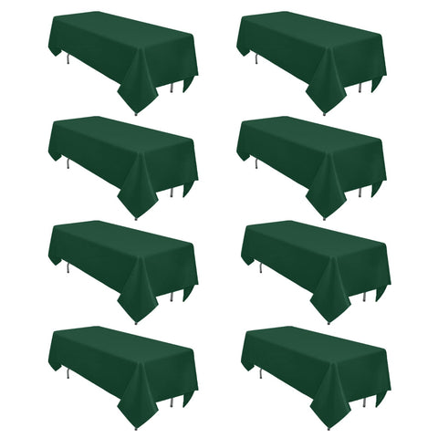 Mantel Heneger verde oscuro 60x102 para mesas de 6 pies, aspecto elegante