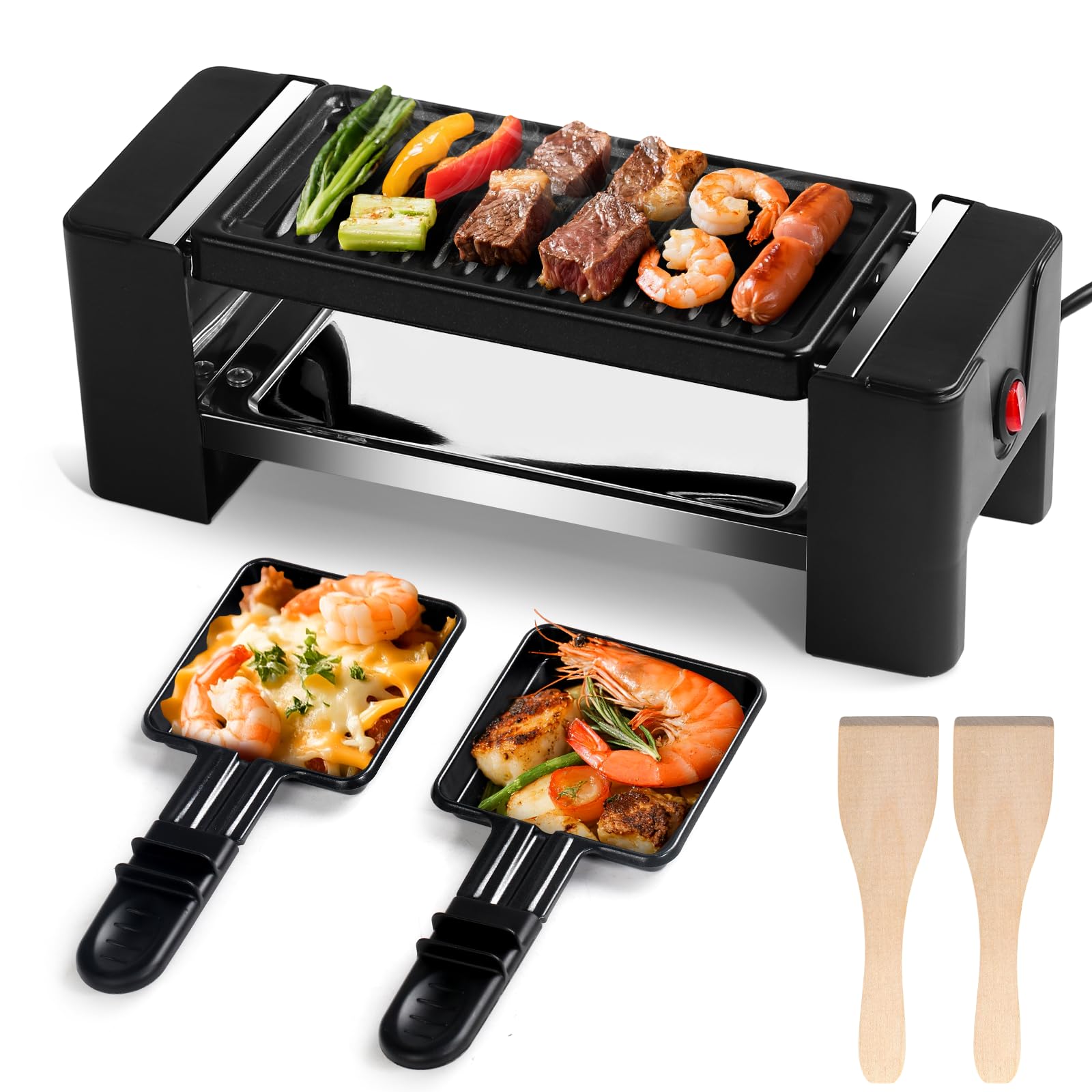 HengBO plancha eléctrica interior con placa antiadherente para cocinar