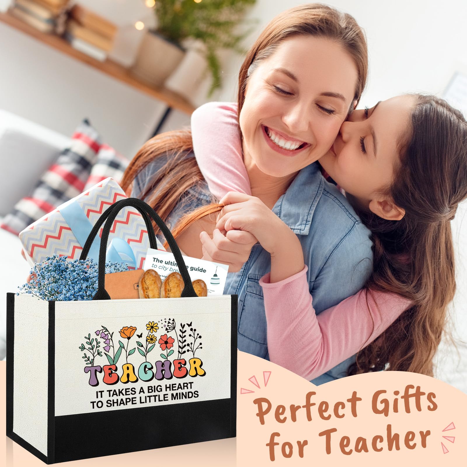 Henghere bolsa tote maestra capacidad diaria, ideal para clase y viaje.