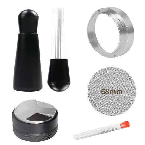 HengYDa distribuidor espresso 58mm: nivelación precisa para extracción uniforme.