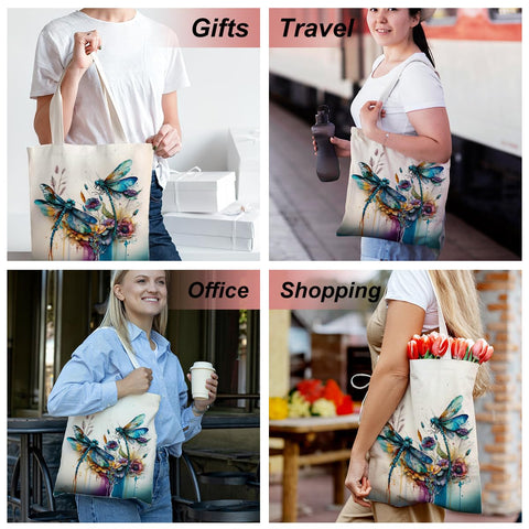 Henhesaha tote-libélula uso playa, perfecto para verano y picnic.