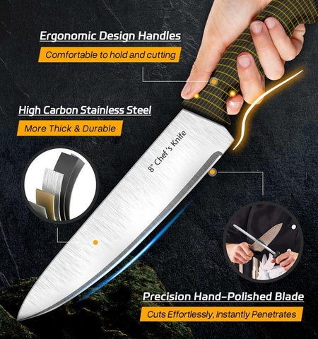 Cuchillo rebanador HENKELIVING 7,5 pulgadas para cortes limpios de carnes