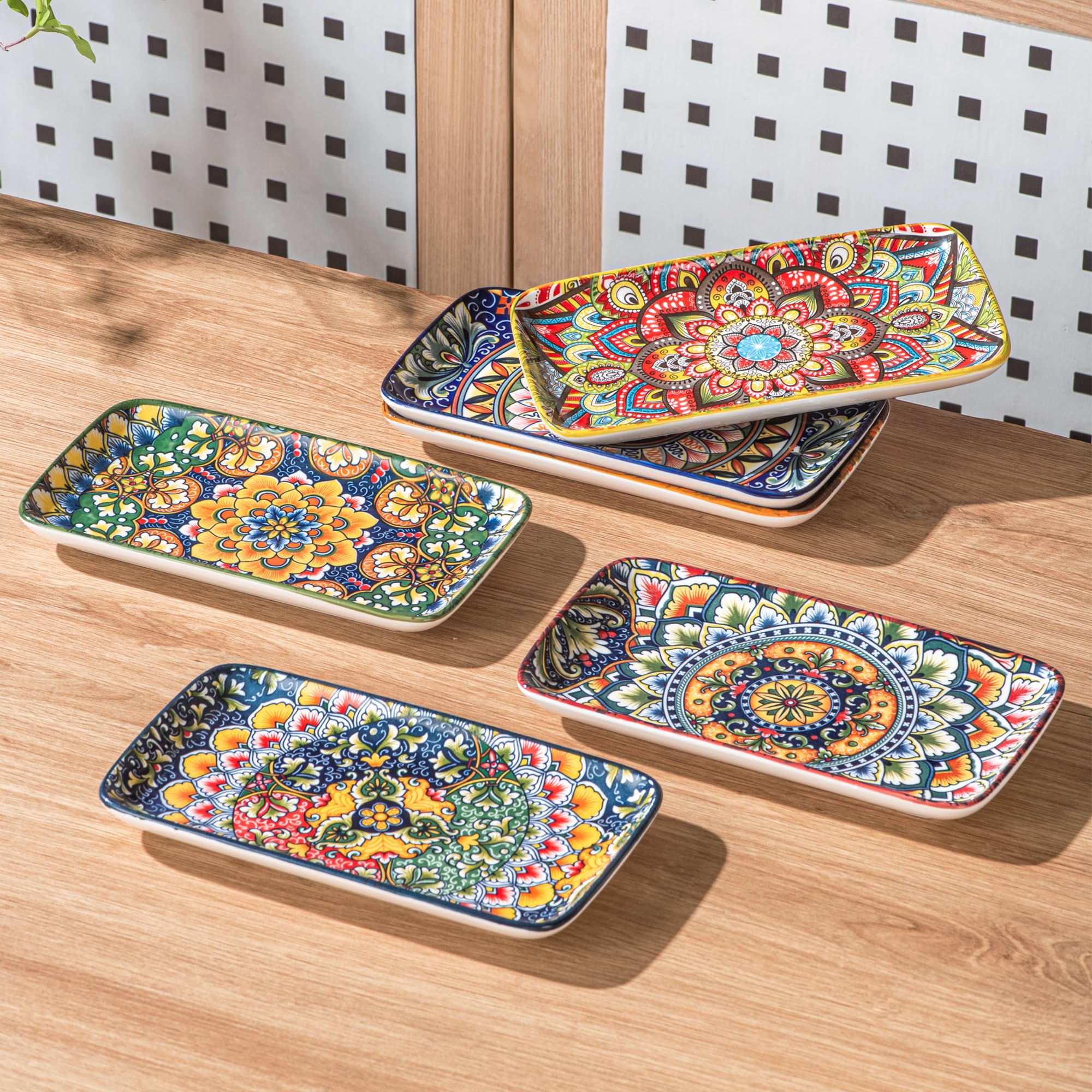Plato para aperitivos Henten Home, diseño bohemio y lavavajillas