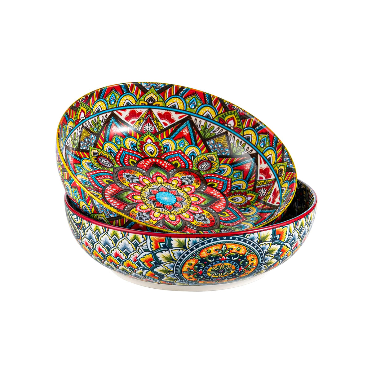 Tazón de pasta de porcelana Henten Home, 50 oz, ideal para porciones grandes.