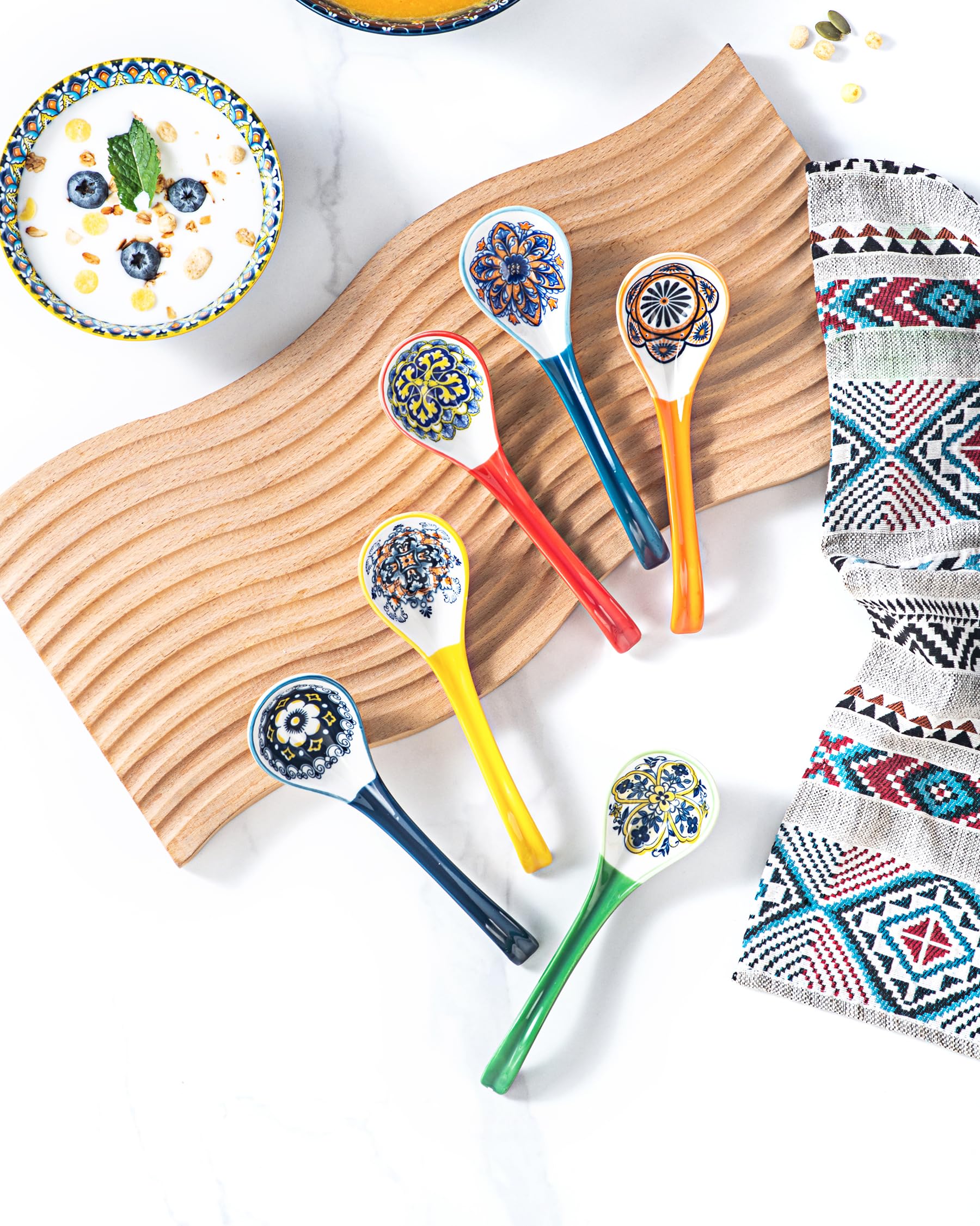 HENXFEN LEAD: cucharas profundas para miso y dumplings, diseño elegante.
