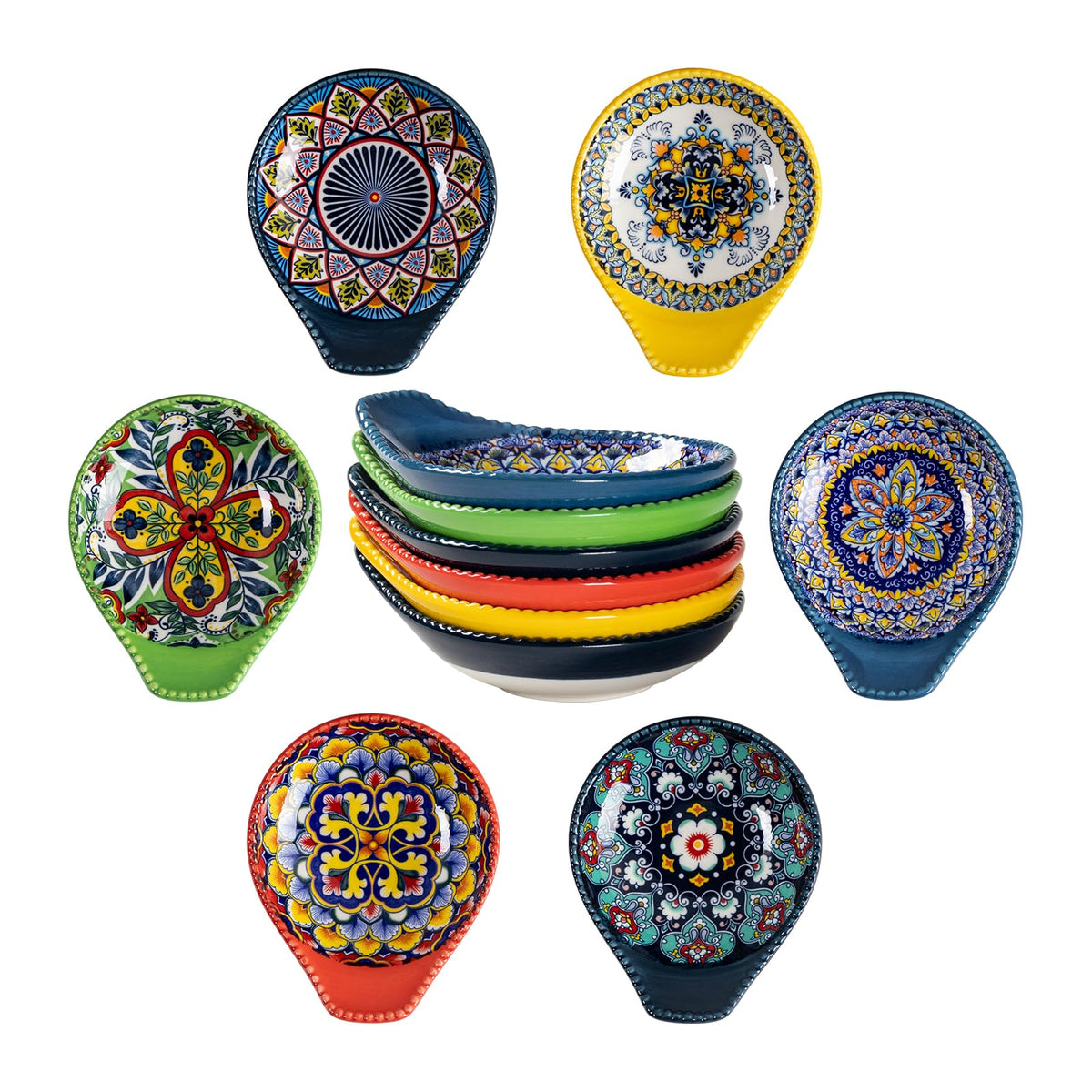 Conjunto de cuencos cerámicos HENXFEN LEAD para salsas, ideal para sushi y degustaciones.