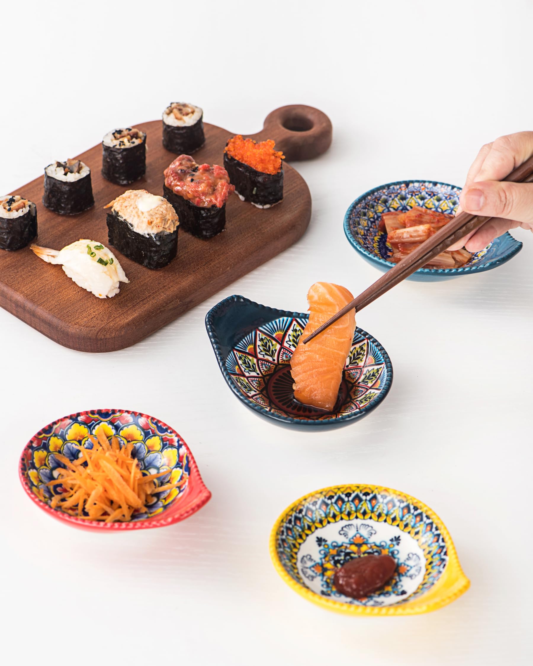 HENXFEN LEAD cuencos para sushi y degustaciones, fáciles de apilar.