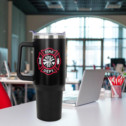 Heqianco termo bombero con pajilla de acero inoxidable para bebidas frías o calientes.