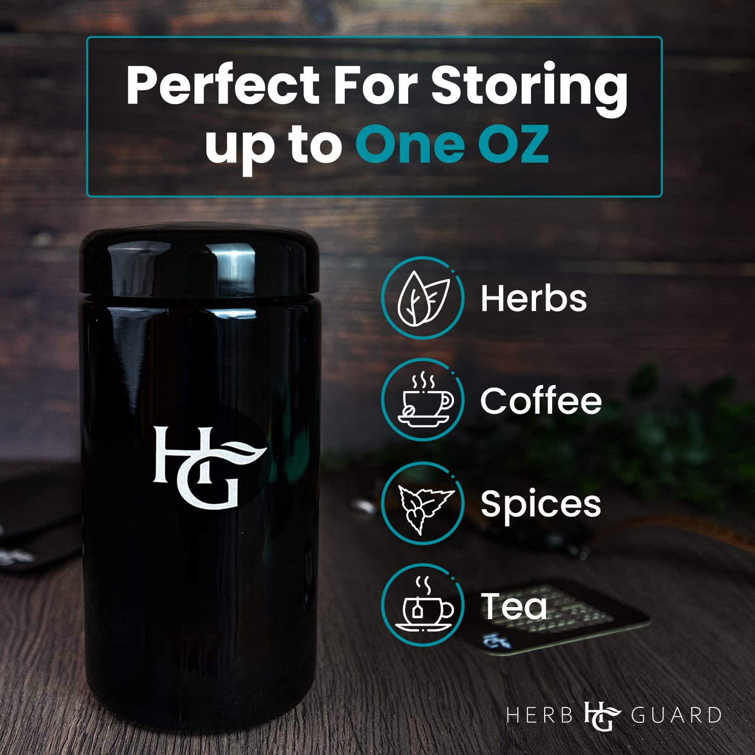 Herb Guard diseño-elegante: tarro compacto para cocinas con estilo.