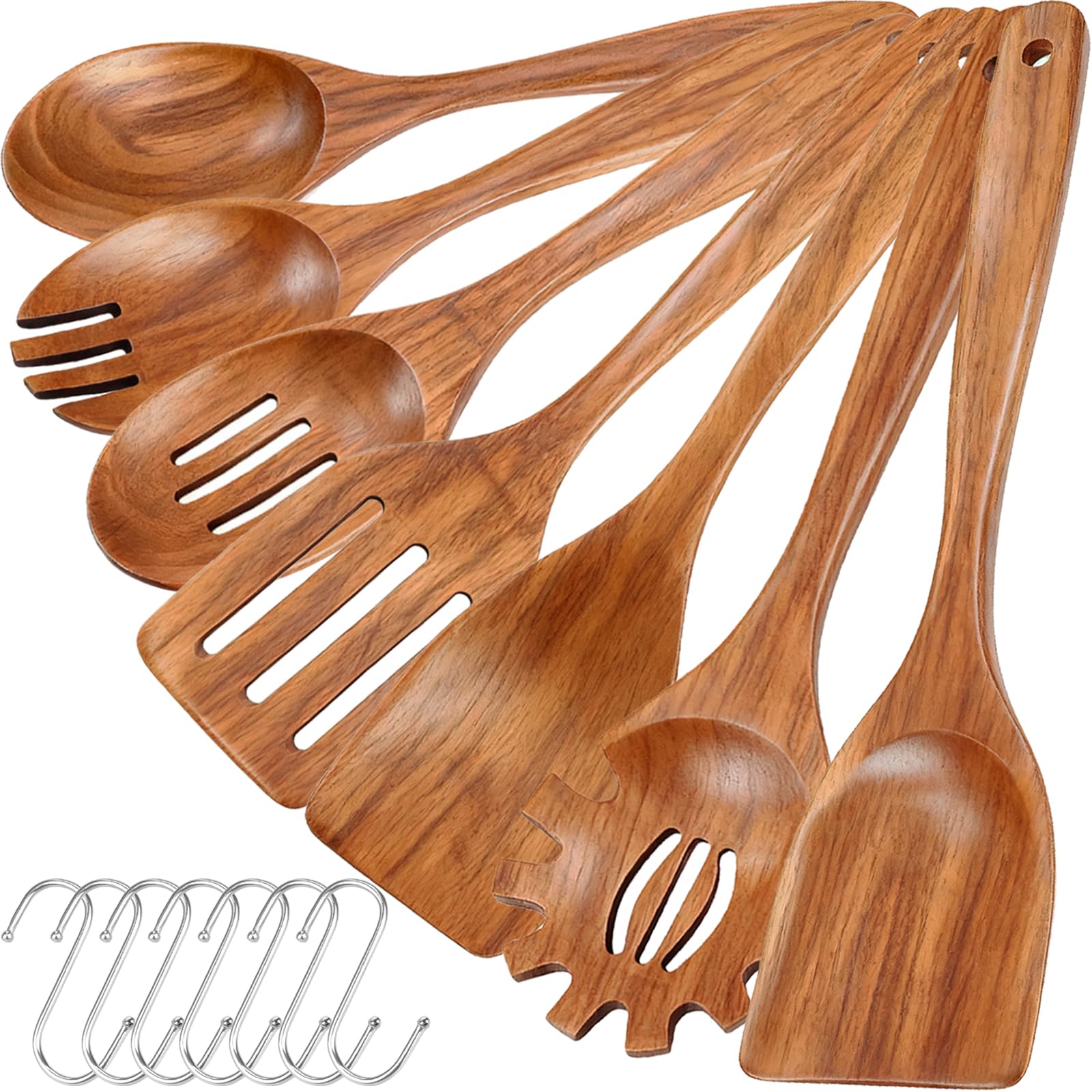 Espátula de teca Herda para mezclar sin rayar sartenes antiadherentes