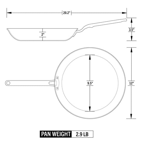 Sartén Heritage Steel Eater, manija fría para manejo seguro