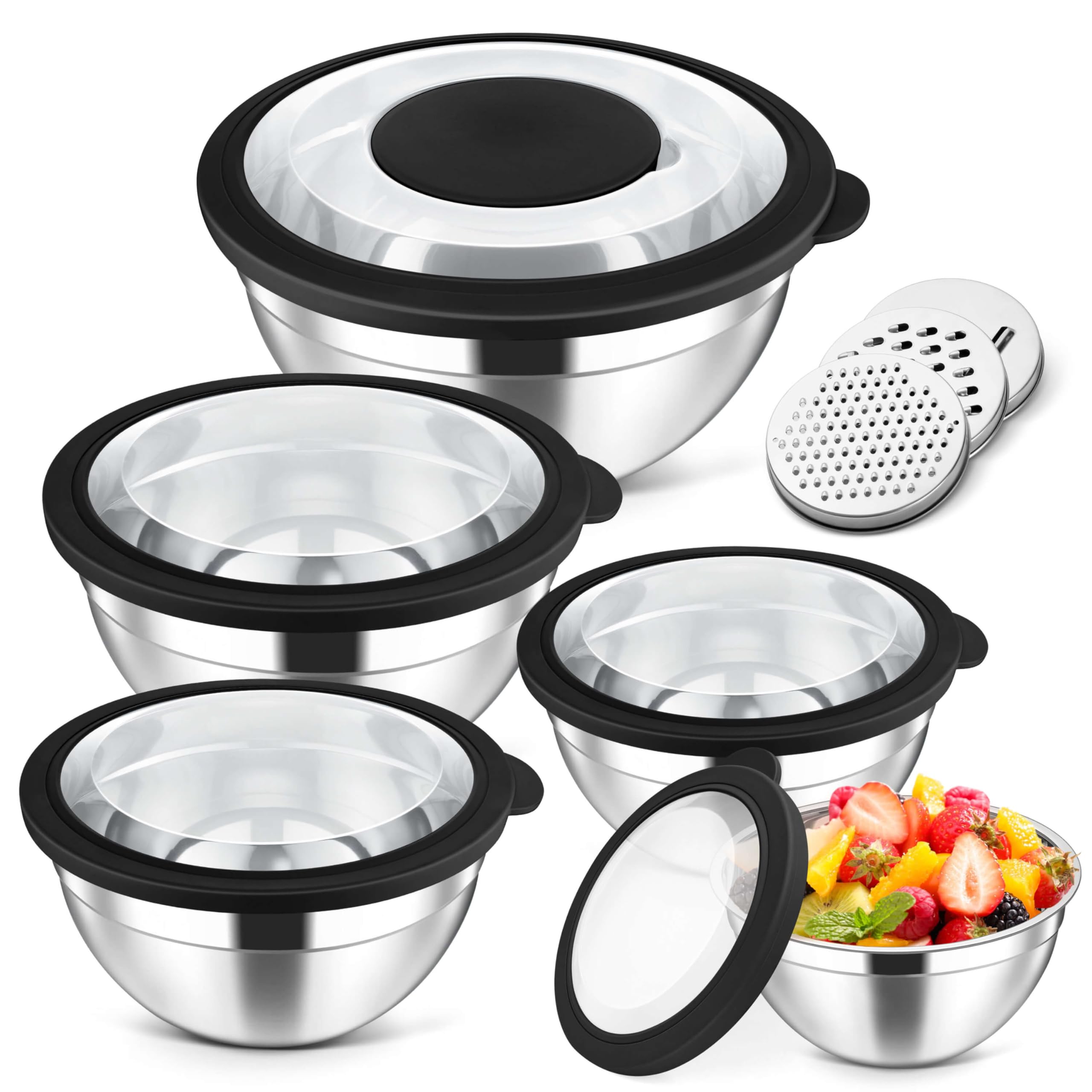 Herogo cuenco 4-6qt con tapa transparente para ver el contenido sin abrir.