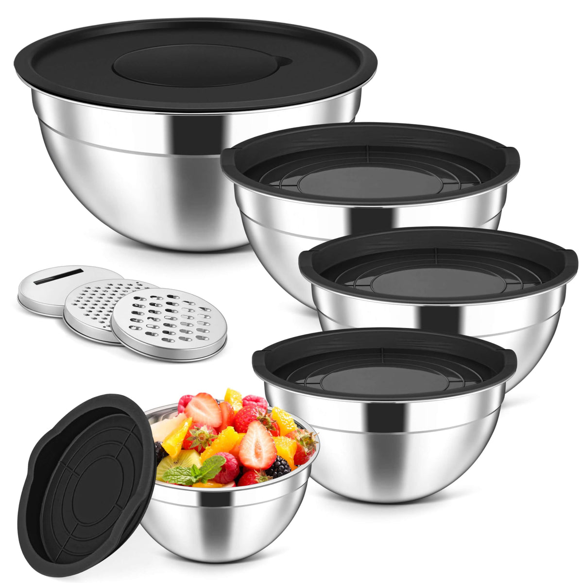Herogo bol-mezcla 4-6qt con tapa hermética para preparar y conservar alimentos