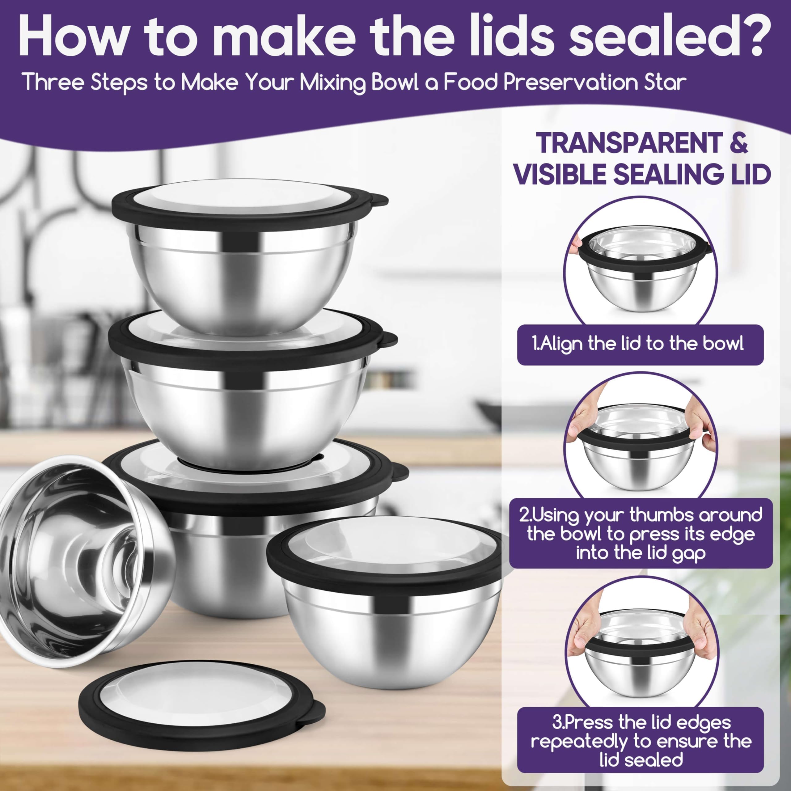 Herogo diseño nido apilable para ahorro de espacio en cocina.