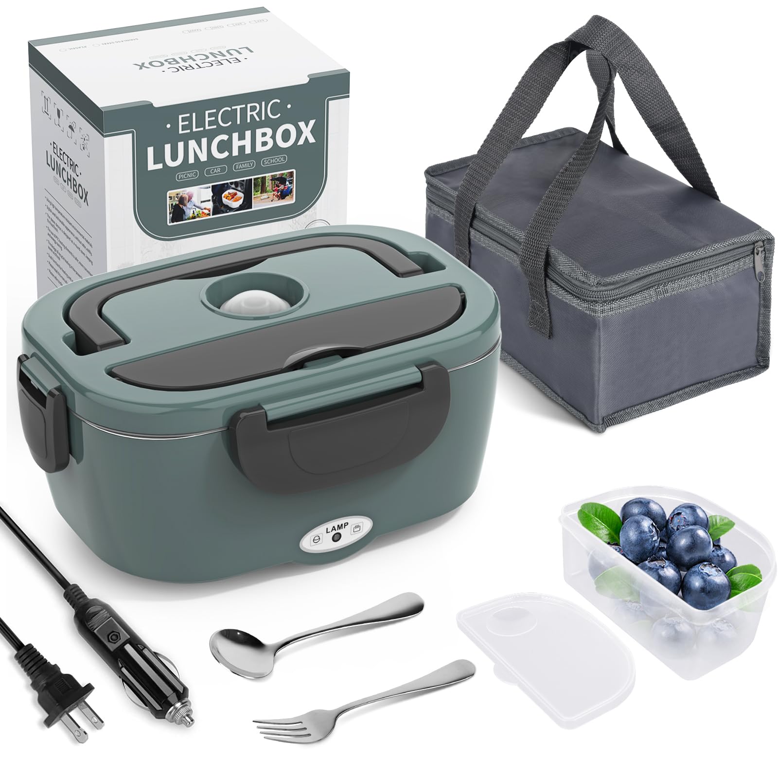 Herrfilk caja de almuerzo eléctrica para uso casa u oficina, mantiene la comida caliente.