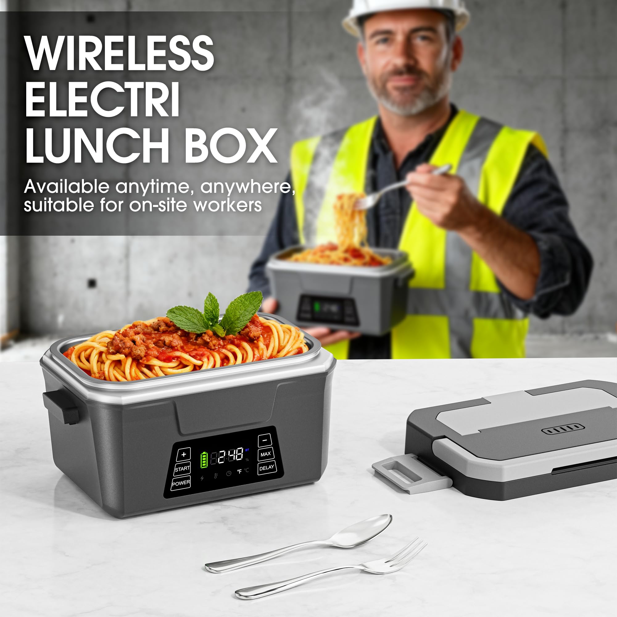 Herrfilk caja de comida eléctrica con aplicación móvil para control remoto.