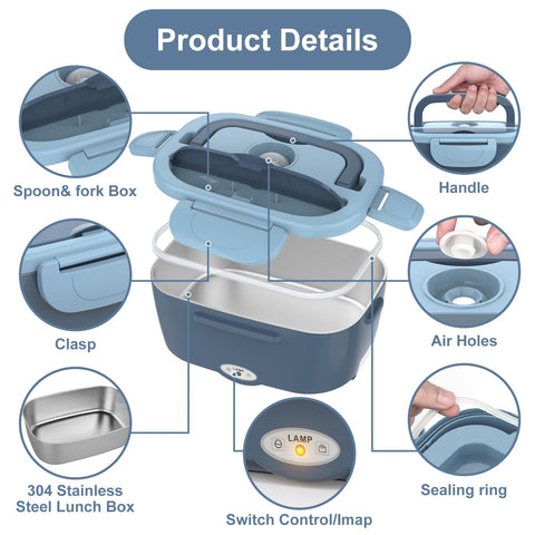 Accesorios incluidos: bolsa aislante y cubiertos para comer en cualquier lugar.