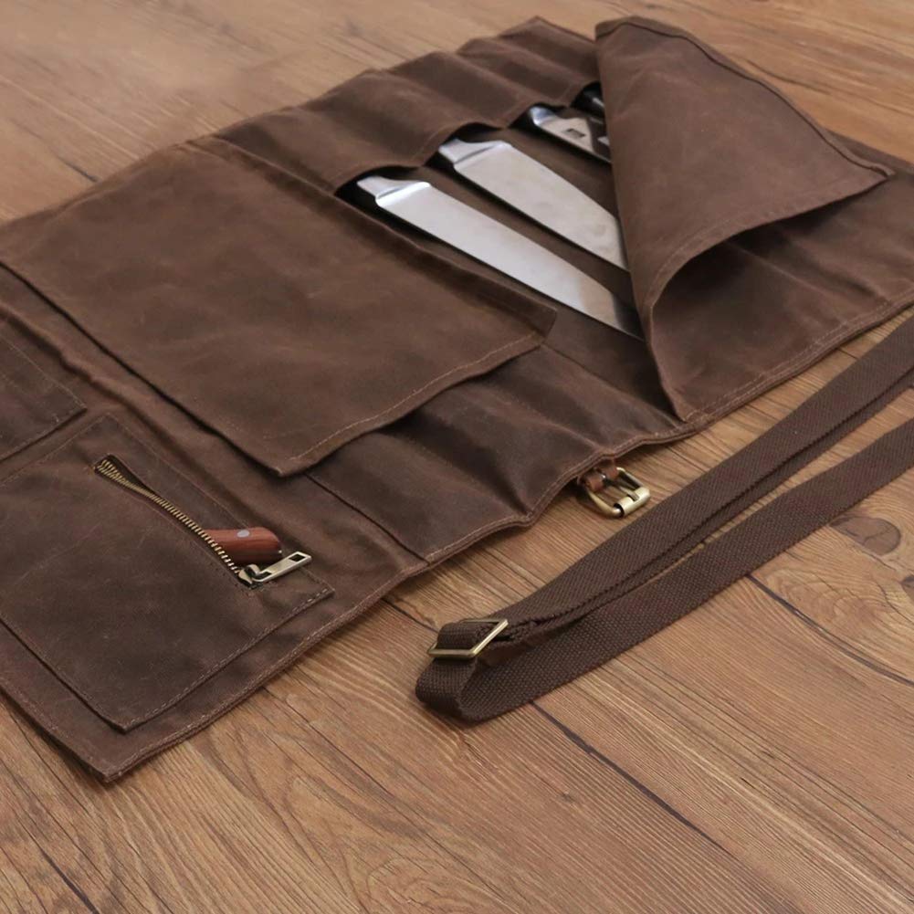 HERSENT diseño resistente para cuchillos, con lona encerada para protección durante el transporte.