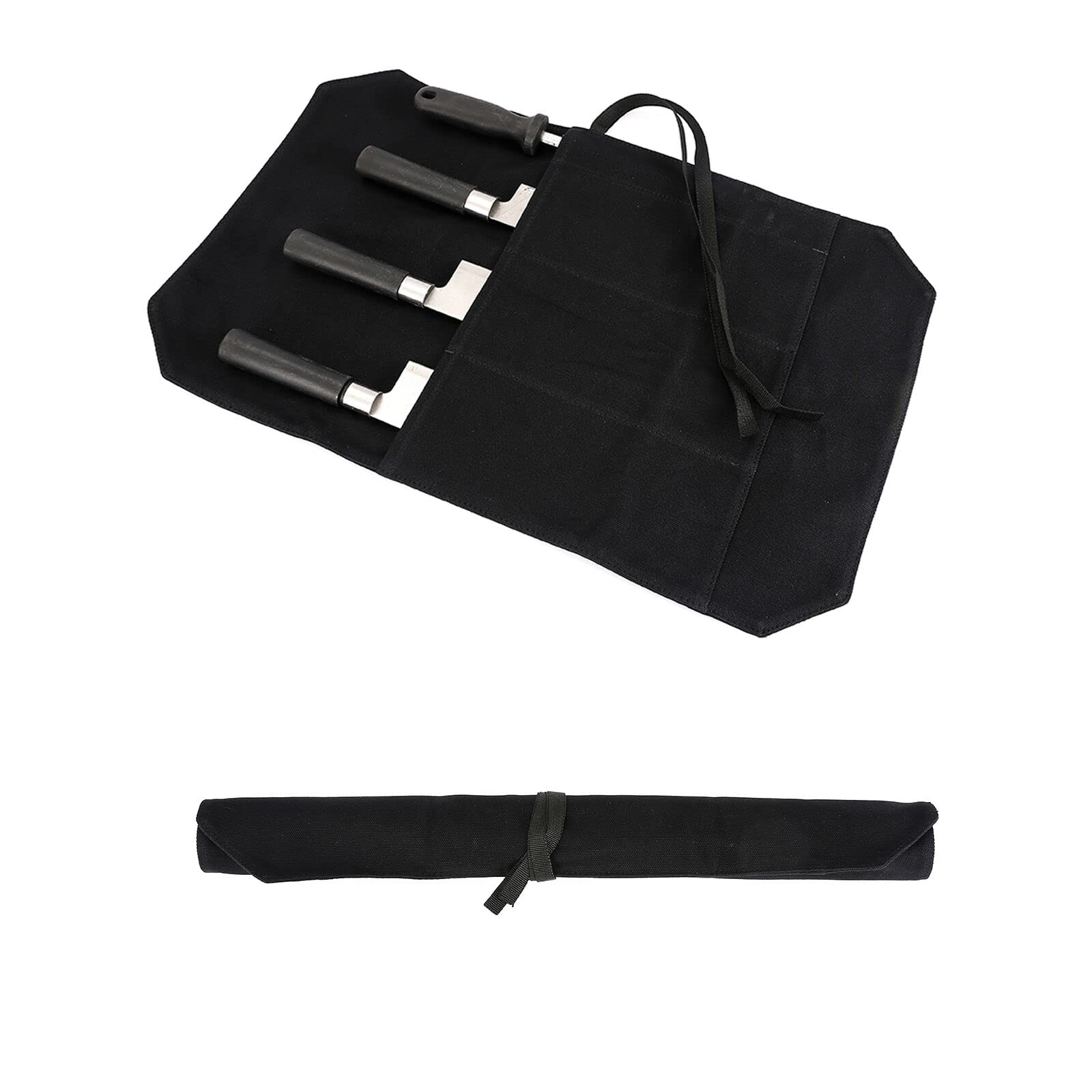 HERSENT funda enrollable para cuchillos con 4 bolsillos, ideal para transporte ordenado