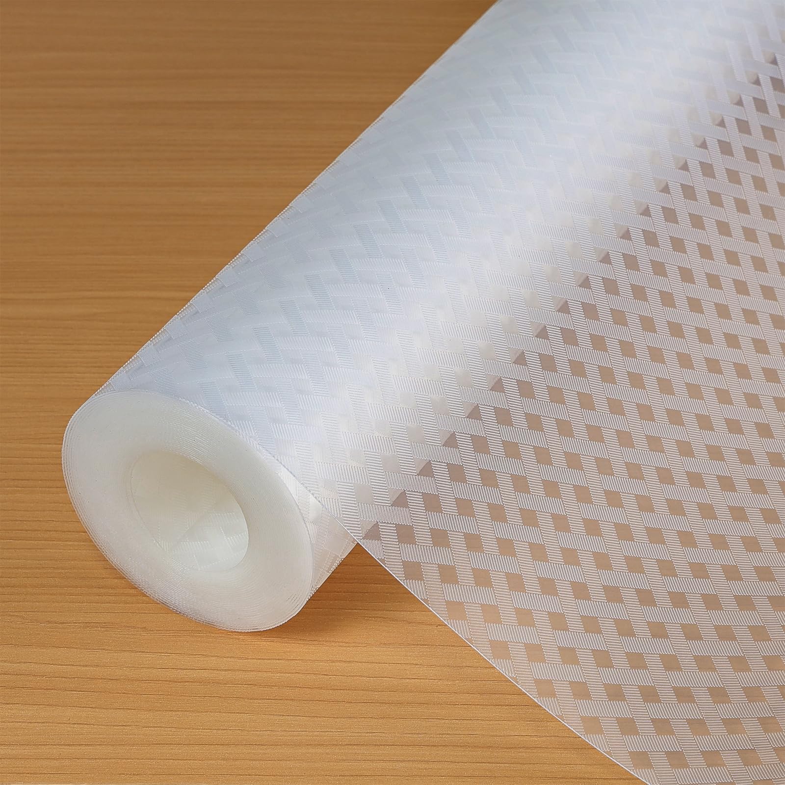 Hersvin forro estante transparente con rayas cruzadas para protección duradera.