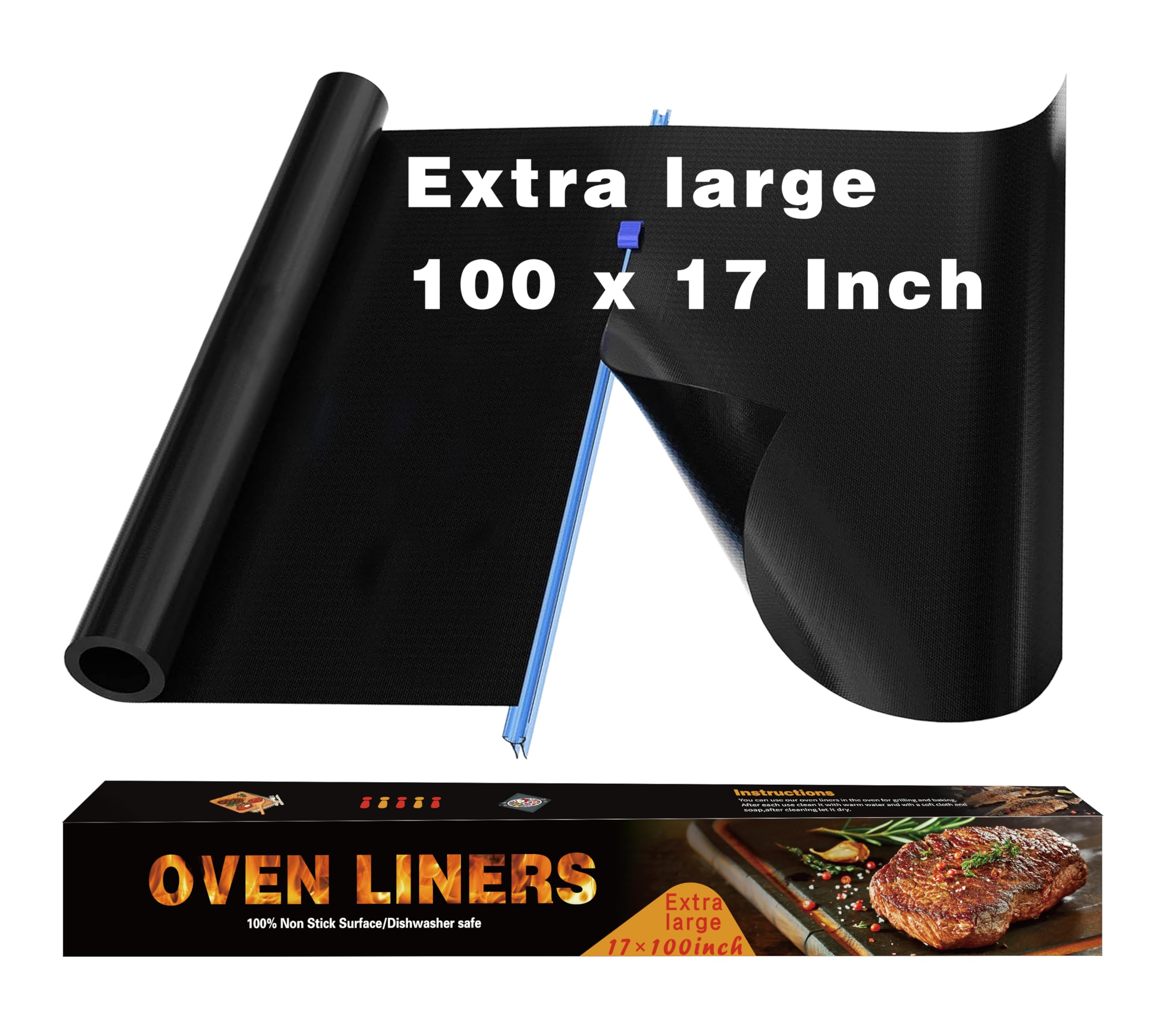 HERZLG LIFE forro-horno con medidas 17x100 para ajuste perfecto y limpieza rápida.