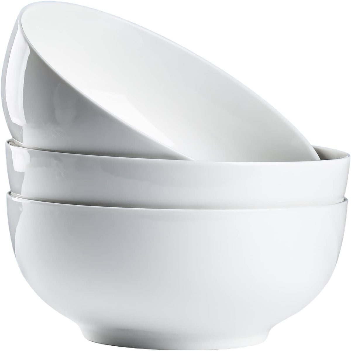 Tazón Hesen de 60 oz, porcelana blanca marfil, ideal para sopas abundantes