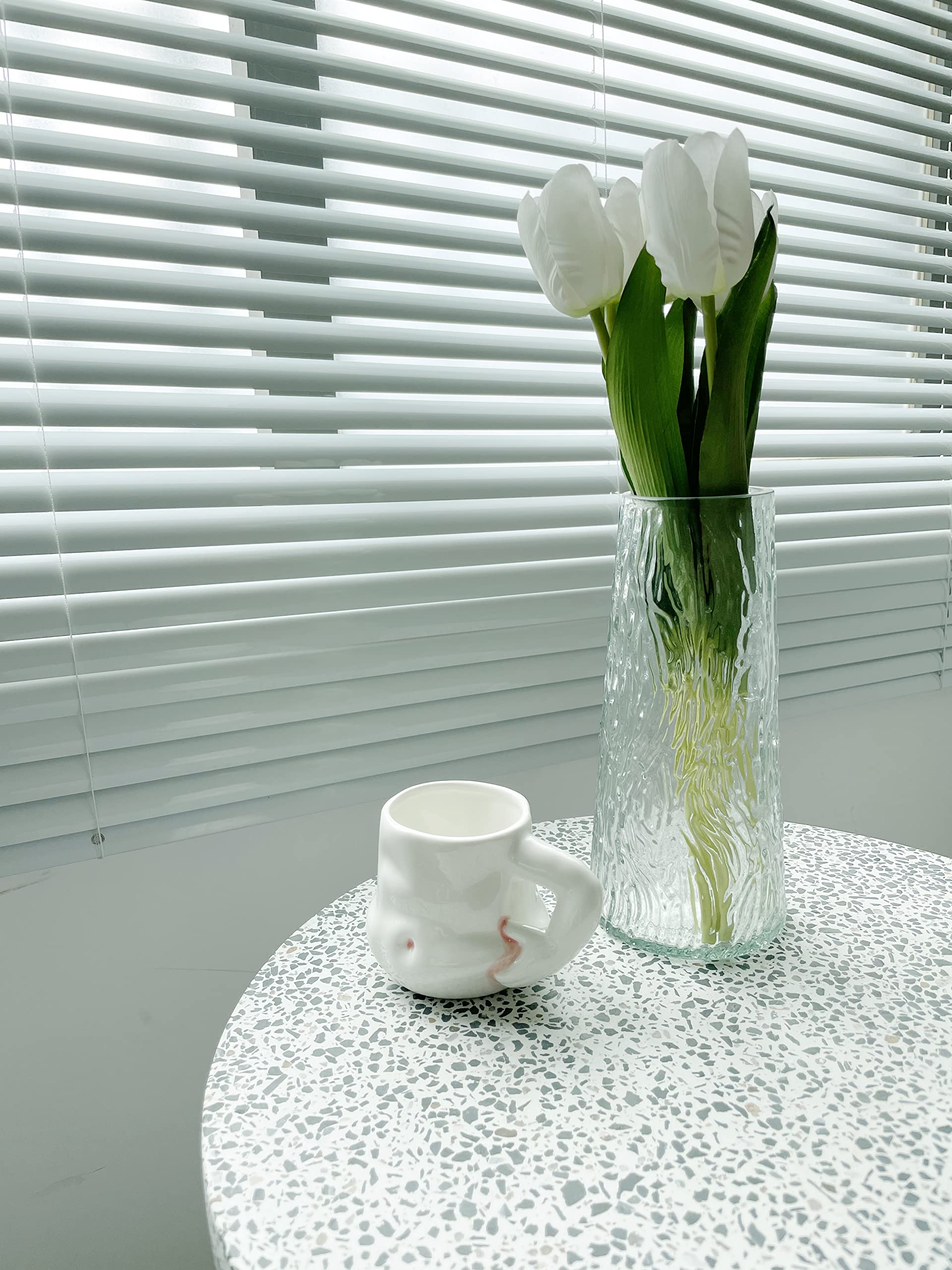 Taza Hesim Esmalte Brillante Blanco: acabado liso y apta lavavajillas