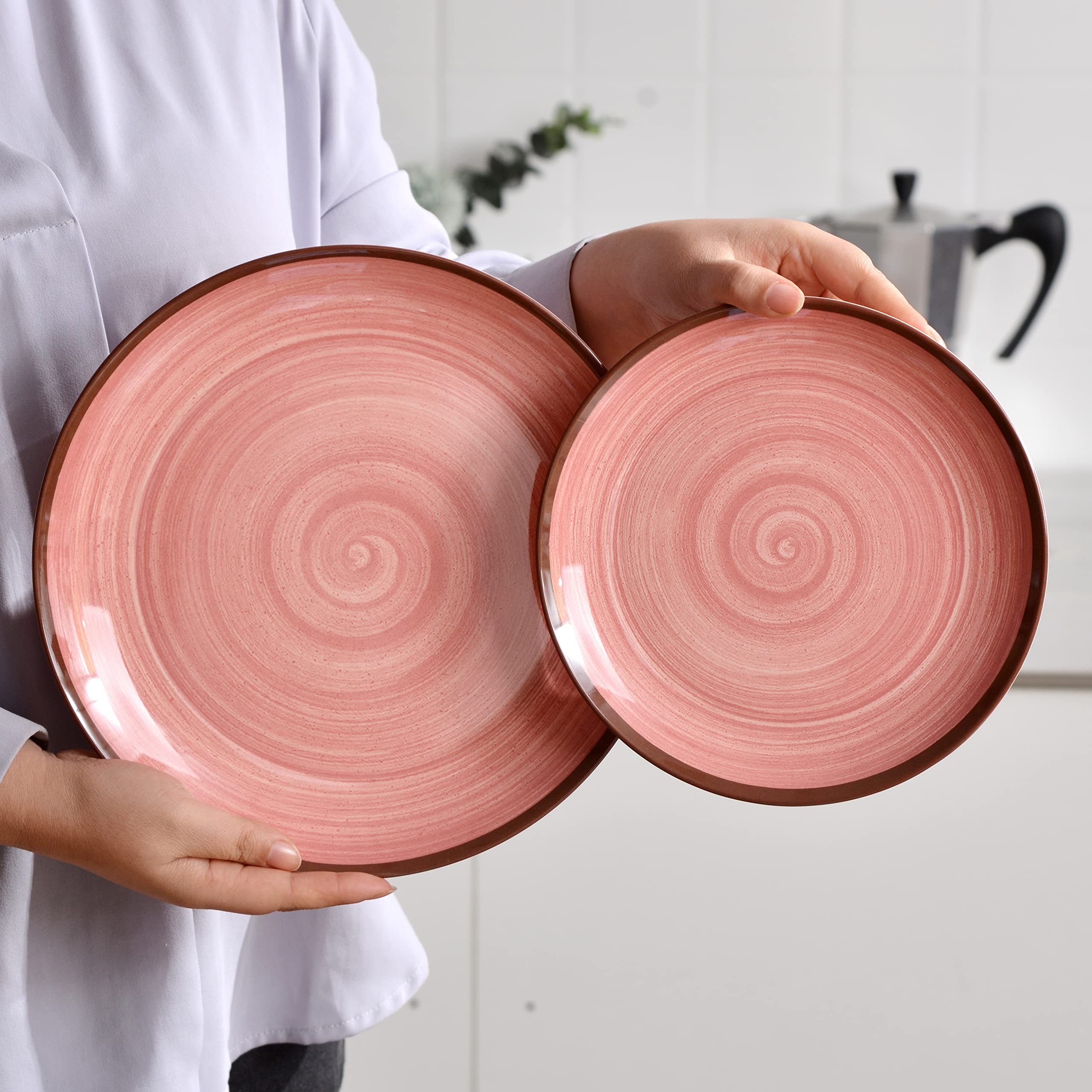Tazones Hesinco rosado de 26 oz, ideales para postres o ensaladas