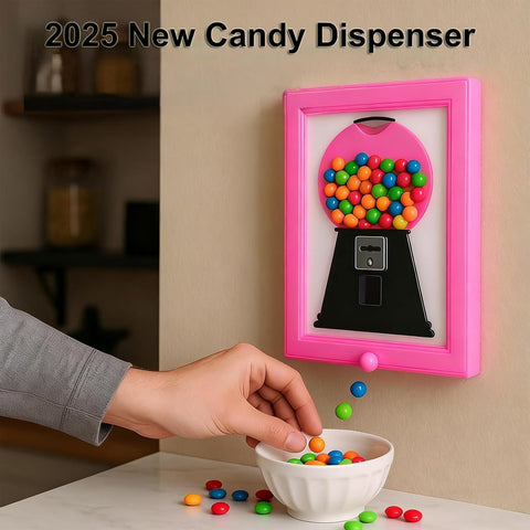 Heskbirg Dispensador de Dulces para Mesa, ideal en cocinas o salones con colores vivos.