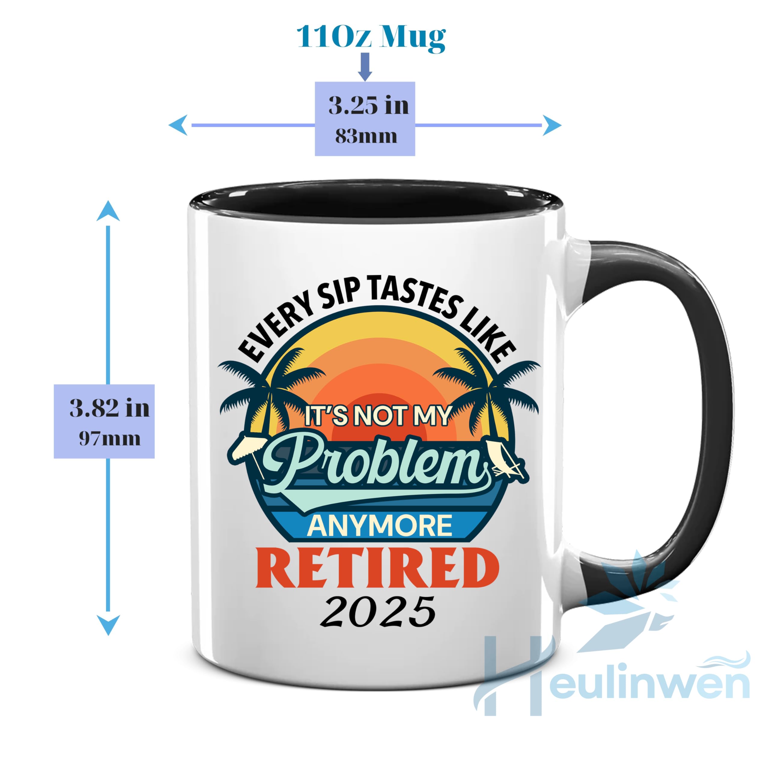 Taza Heulinwen para uso diario, perfecta para café diario tras la jubilación.