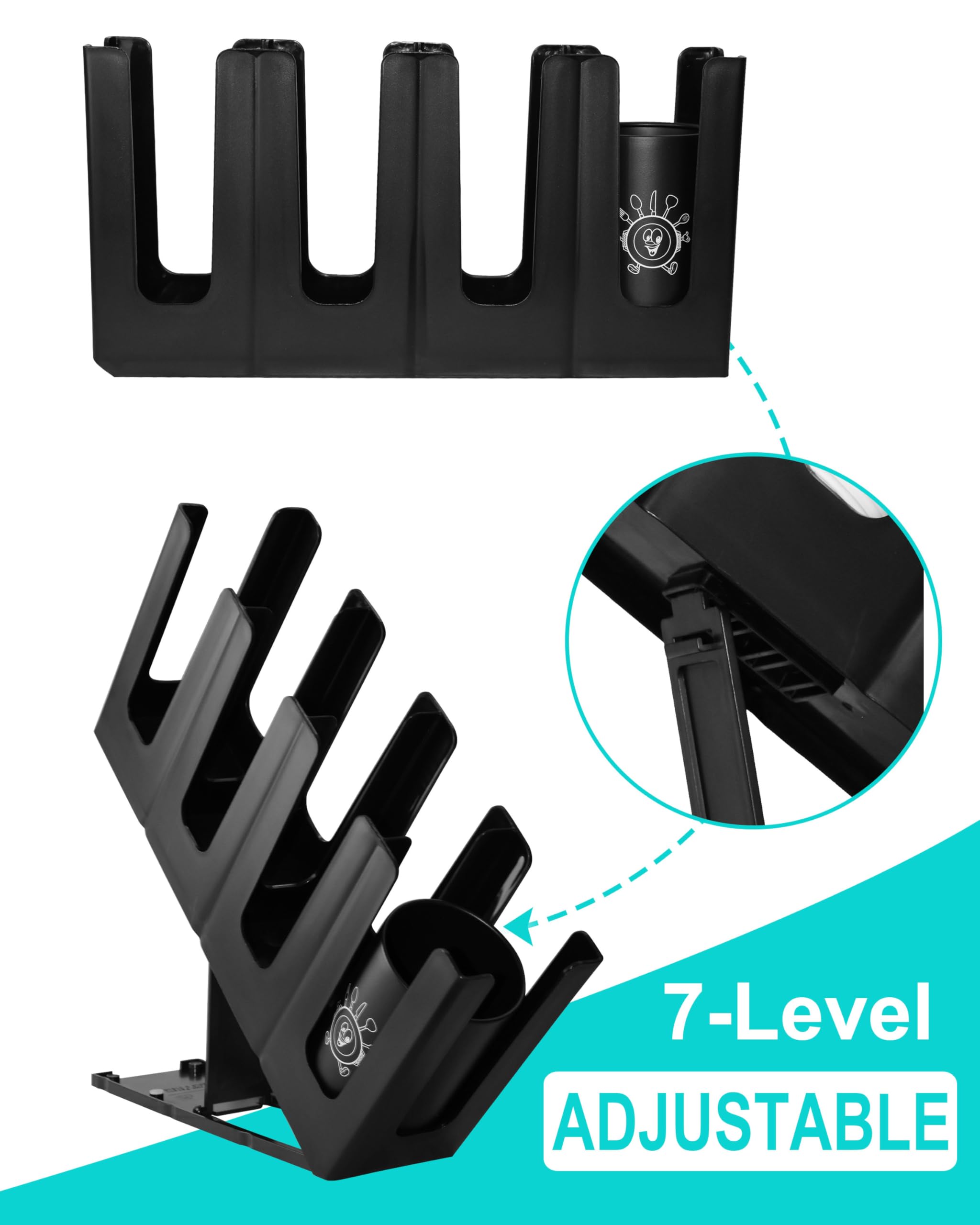 HEWASME dimensiones 17.3 x 9 x 4.6 pulgadas para mostrador compacto.