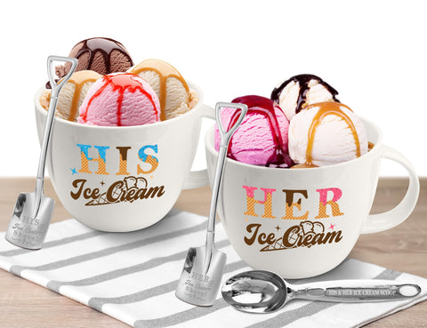 Hexagram tazón helado para dos, diseño exclusivo para parejas, ideal para compartir.