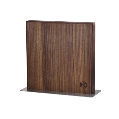 HexClad bloque cuchillos nogal magnetico: almacenamiento organizado y seguro para la cocina.